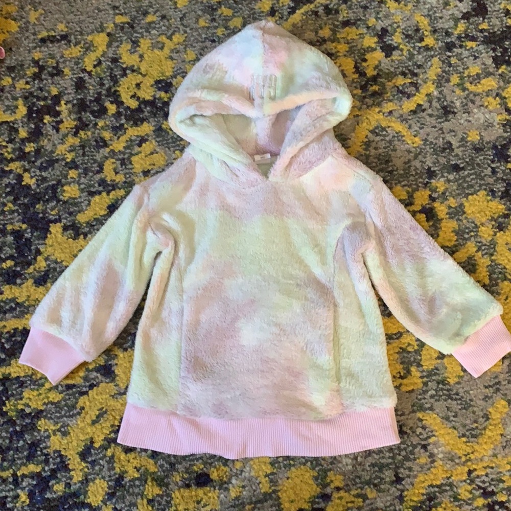 Gap Rainbow Tie Dye Fleece Hoodie Sweatshirt